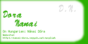 dora nanai business card